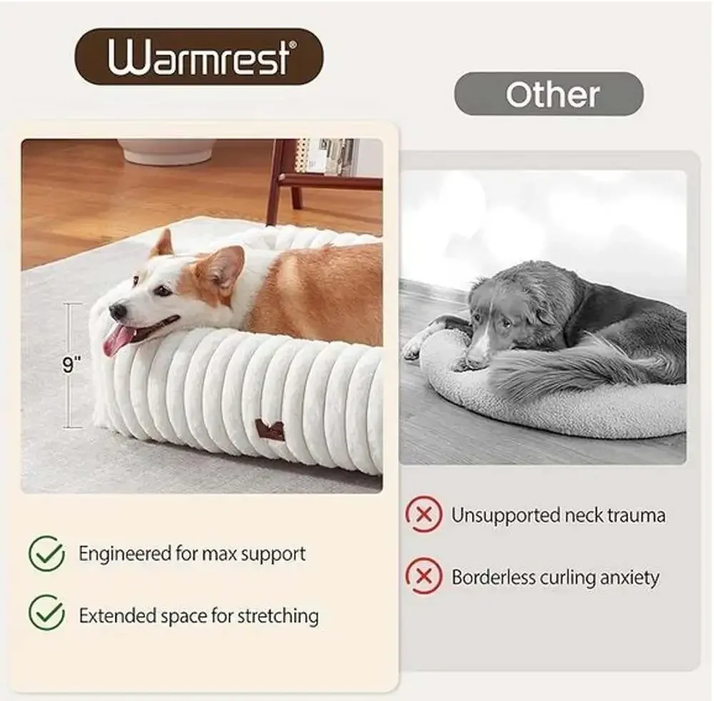 PICK UP ONLY !!! Orthopedic Calming Dog Bed, Plush Memory Foam, Large 35x25x9